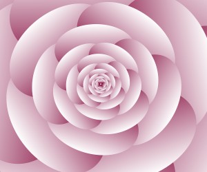 Abstract Flower Spiral Artwork